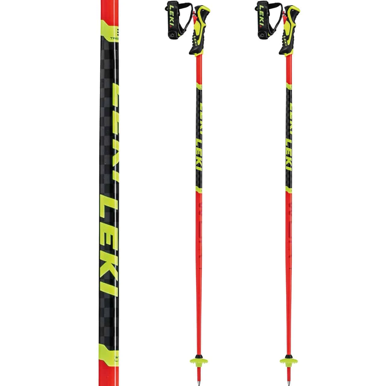 Leki WCR Lite SL 3D Flashred/black/neonyellow (2021/22) 2 Leki WCR Lite SL 3D Flashred/black/neonyellow (2021/22) - immagine 2