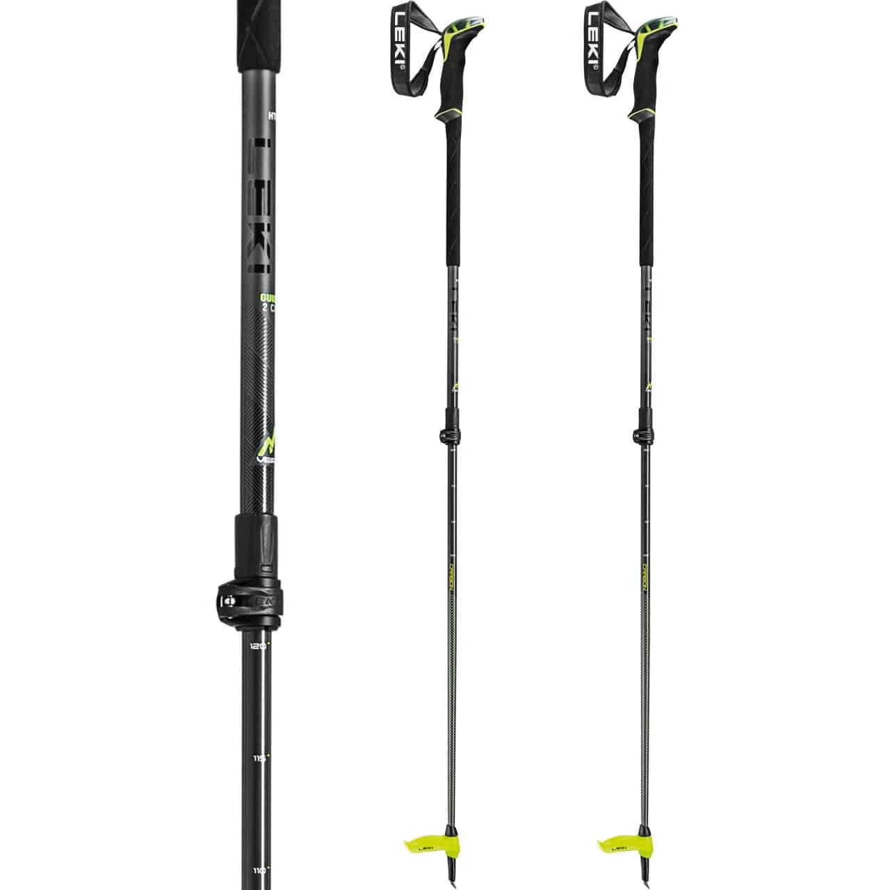 Leki Guide Lite 2 Carbon Dark Anthra/neonyellow/black 2 Leki Guide Lite 2 Carbon Dark Anthra/neonyellow/black - immagine 2