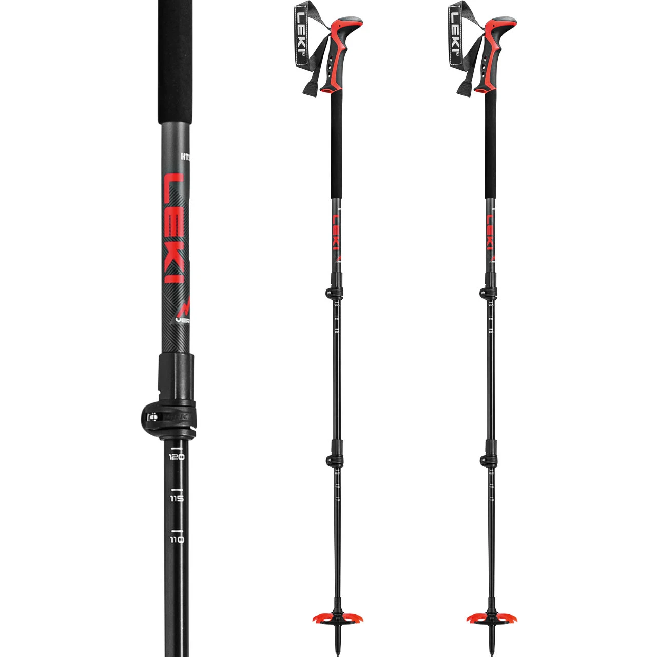 Leki Haute Route 3 Dark Anthra/dark Red/black 2 Leki Haute Route 3 Dark Anthra/dark Red/black - immagine 2