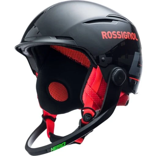 Rossignol Hero Slalom Impacts Black With Chinguard