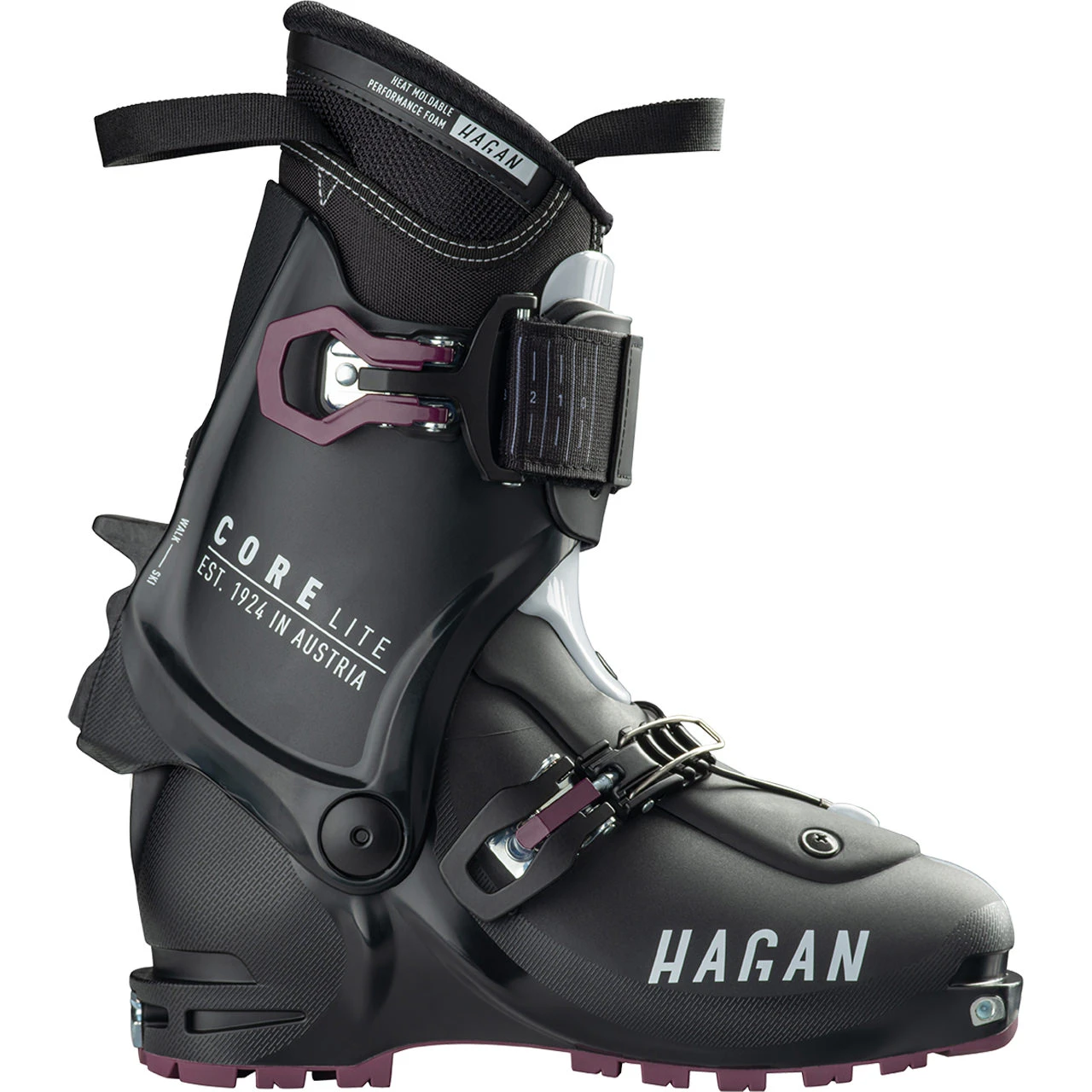 Hagan Core Lite Black/black/aubergine 1 Hagan Core Lite Black/black/aubergine